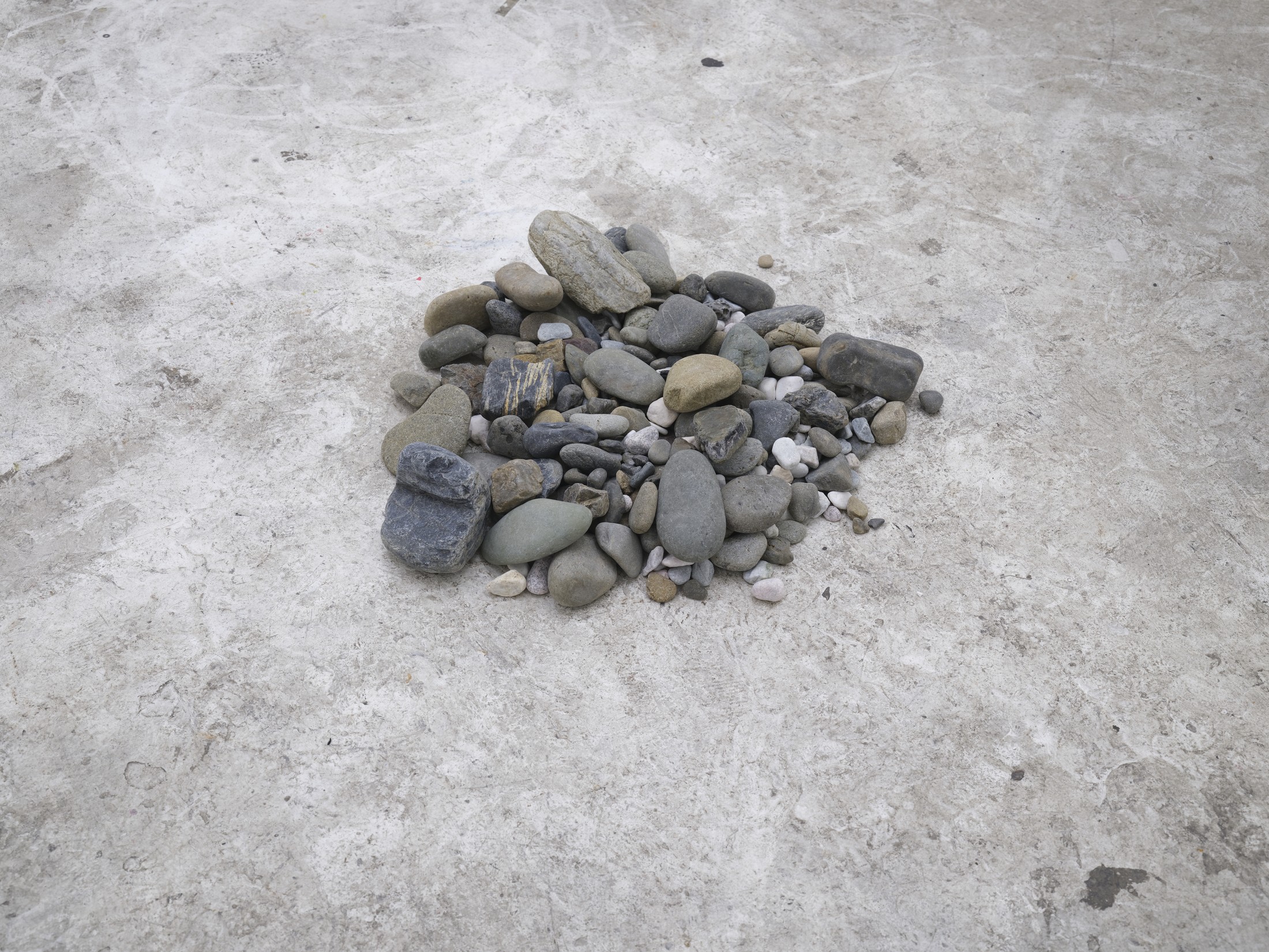 Stone pile in exhibition